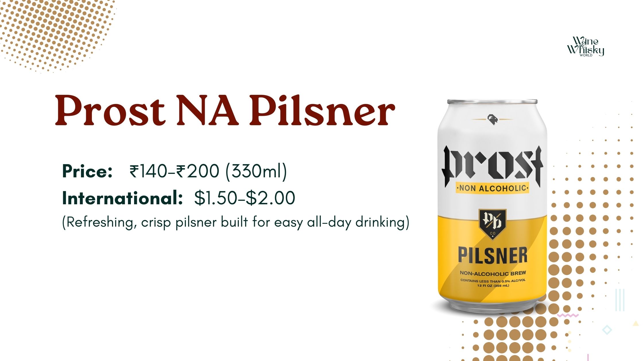 best non alcohol beer - Prost NA Pilsner
